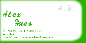 alex huss business card